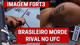 BRASILEIRO MORDE RIVAL NO UFC E É DEMITIDO POR DANA WHITE [upl. by Attiuqal]