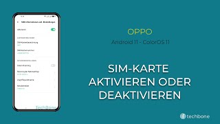 SIMKarte einausschalten  Oppo Android 11  ColorOS 11 [upl. by Anahsor]