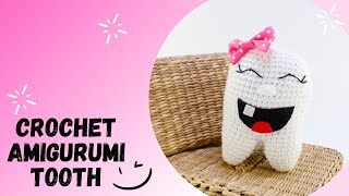 🇺🇸Crochet Tooth TutorialCrochet Amigurumi Tooth Step by StepDIY Cute ToothCrochet Tooth Fairy [upl. by Asp442]