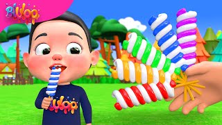 lollipops finger family song nursery rhymes  BluLoo Nursery Rhymes amp Kids Songs [upl. by Suoirrad]