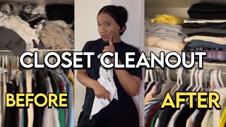 EXTREME CLOSET CLEANOUT 2024 donating half of my closet [upl. by Erl302]