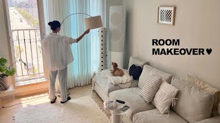 sub 첫 에어컨 설치 거실청소 amp 정리하기 당근러버의 당근라페 만들어 먹기🥕🧡ㅣROOM MAKEOVER♥︎ [upl. by Kissner]