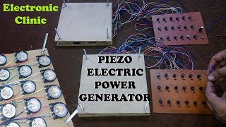 how to make Piezoelectric Generator  PIEZO ELECTRICITY GENERATION  Piezo footstep power generator [upl. by Melquist516]