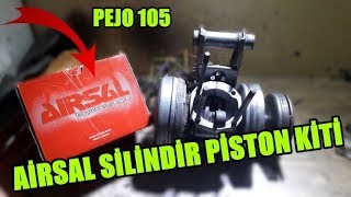 PEJO 105 MOTOR TOPLAMA  AİRSAL SİLİNDİR PİSTON KİT TAKTIM pejo105 [upl. by Elfie]