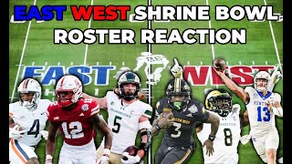 EASTWEST SHRINE BOWL ROSTER REACTION [upl. by Dittman313]