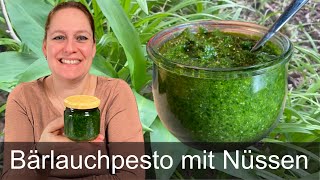 Bärlauchpesto mit Nüssen Tipps zur Haltbarkeit und Outtakes 😱😁 [upl. by Deina]