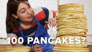 Can You Stack 100 Pancakes • Tasty [upl. by Meyer]