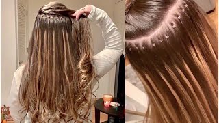 HAIR EXTENSIONS Full Head of ILink Micro Ring Extensions [upl. by Stargell]