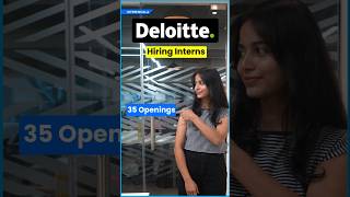 Deloitte India Internships  Hiring 35 Interns for Pune Location [upl. by Kindig]