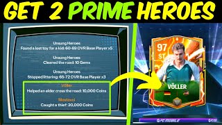 HOW TO GET 2 PRIME HEROES PLAYERS 9397 EXCHANGE COMPLETE EXPEDITION VOLLER IN EA FC FIFA MOBILE 24 [upl. by Yule]