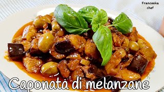 CAPONATA DI MELANZANE  Contorno di verdure  Melanzane in padella  Ricette estive facili [upl. by Yacano70]