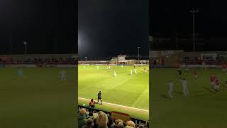 Morecambe VS Bradford City Last ditch keeper is up for a corner [upl. by Ahsekyw]