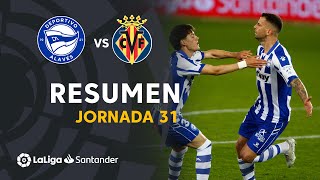 Resumen de Deportivo Alavés vs Villarreal CF 21 [upl. by Ahsitil42]