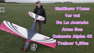 Calmato Alpha 40 Trainer Lipo 4s 160m  Pilote Matthew 11 ans  CAMM54 Le 05112022 [upl. by Etnomaj295]