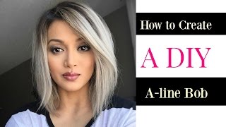 How to Create a DIY Aline Bob cut [upl. by Prady939]