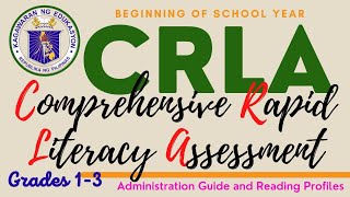 What is CRLA Comprehensive Rapid Literacy Assessment for Grades 13 [upl. by Nnarual]