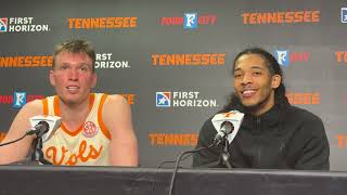 Tennessee’s Dalton Knecht and Zakai Zeigler AUBURN Postgame Press Conference [upl. by Mikiso]