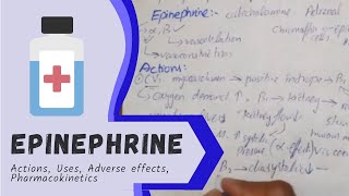 EPINEPHRINE  Actions Uses Pharmacokinetics Adverse effects PHARMACOLOGY [upl. by Isolde325]