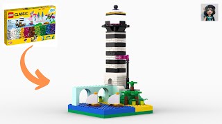 LIGHTHOUSE Lego classic 11033 ideas How to build [upl. by Emilio]