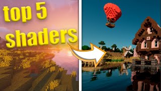 🌵TOP 5 MELHORES SHADERS DO MINECRAFT BEDROCK EDITION 121 Atualizado [upl. by Ramsa]