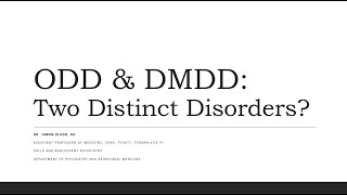 ODD amp DMDD Two Distinct Disorders [upl. by Eimareg]