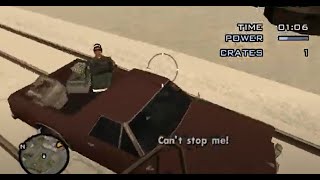 Grand Theft Auto San Andreas Difficulty Mod Crash check Uncut  Steal the crates ✅ [upl. by Etnor934]