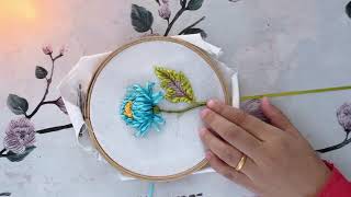 Chrysanthemum Ribbon Embroidery Tutorial [upl. by Eal]