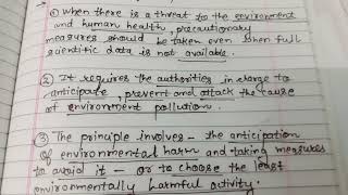 Precautionary Principle Imp Questions 6th Sem Part 35 [upl. by Rogerg]