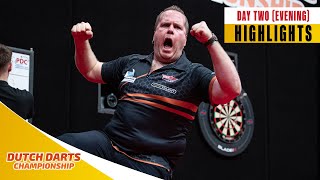 TAKING A TUMBLE  Day Two Evening Highlights  2023 Dutch Darts Championship [upl. by Eceinhoj352]