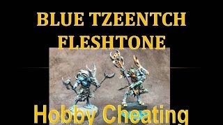 Hobby Cheating 66  How to Paint Blue Tzeentch Fleshtone [upl. by Lozano]