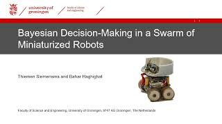 Bayesian Decision Making in a Swarm of Miniaturized Robots [upl. by Uis]