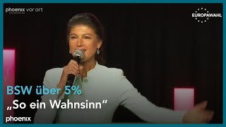 Europawahl 2024 Sahra Wagenknecht zum vorläufigen Wahlergebnis des BSW [upl. by Morentz]