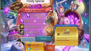 Lords Mobile  Daily Packs Frosty Special Full Run  Buy One Get One Free Plentiful Offerings 😎 [upl. by Rubens]