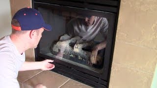 How open amp remove to clean the glass cover on a GAS FIREPLACE [upl. by Yenots47]