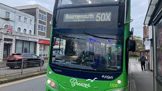 Morebus 2016 Volvo B5TL MCV EvoSeti HJ16 HTA on the 50X to Poole [upl. by Ttenaj906]