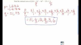 66 part 1 Rational Zero Theorem [upl. by Adon310]