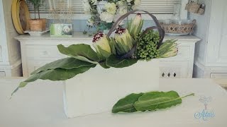 Flowers amp Floristry Tutorial Arranging with Proteas 2 [upl. by Akamahs620]