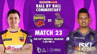 Match23 Sharjah Warriors vs Abu Dhabi Knight Riders OFFICIAL BallbyBall Commentary  ILT20 [upl. by Ennaesor993]