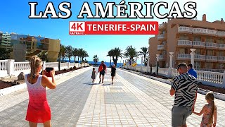 TENERIFE  PLAYA DE LAS AMÉRICAS  Tour of several Places amp Stunning Weather 🌞 4K Walk ● March 2024 [upl. by Jeconiah]