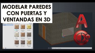 Modelar casas en 3D a Partir de planos 2D  Paredes y Ventanas en AutoCAD [upl. by Normie]