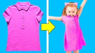 12 CHEAP CLOTHING HACKS FOR PARENTS AND THEIR KIDS [upl. by Netsua857]