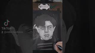 Pugsley Addams Progress art drawing painting artwork [upl. by Filomena]