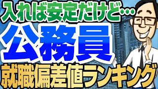 【やっぱり公務員最強！】公務員の就職偏差値ランキング年収ランキングも  国家公務員国家総合職国家一般職地方公務員県庁職員市役所職員教員自衛官警察官消防士【就活転職】 [upl. by Ahseele455]