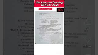 10th science and technology paper 2 first semester exam Sample Question Paper science amp technology [upl. by Bruno666]