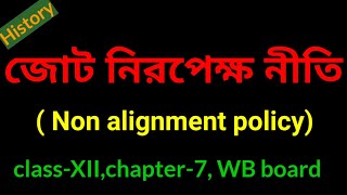 Non alignment policyজোট নিরপেক্ষ নীতিhistoryclassXIIchapter7WBCHSEaditisclassroom1791 [upl. by Swain]