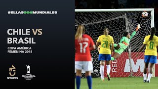 Chile 1  3 Brasil  Copa América Femenina 2018 [upl. by Ahtiek]