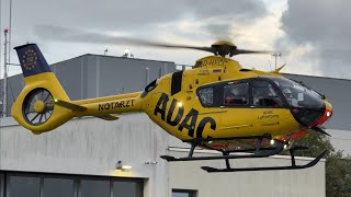 ADAC Luftrettung  Landung Christoph 18  Airbus H135  DHXCC  Main Klinikum Ochsenfurt [upl. by Curnin336]