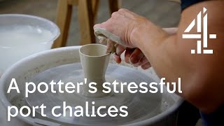 The Great Pottery Throw Down  A potters stressful port chalice [upl. by Sedecram]