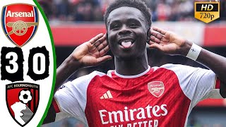 Fans Reactions  Arsenal vs Bournemouth 30 Extended HIGHLIGHTS Saka Trossard amp Rice GOALS [upl. by Arikat]