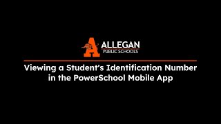 Viewing a Students Identification Number in the PowerSchool Mobile App [upl. by Rus]